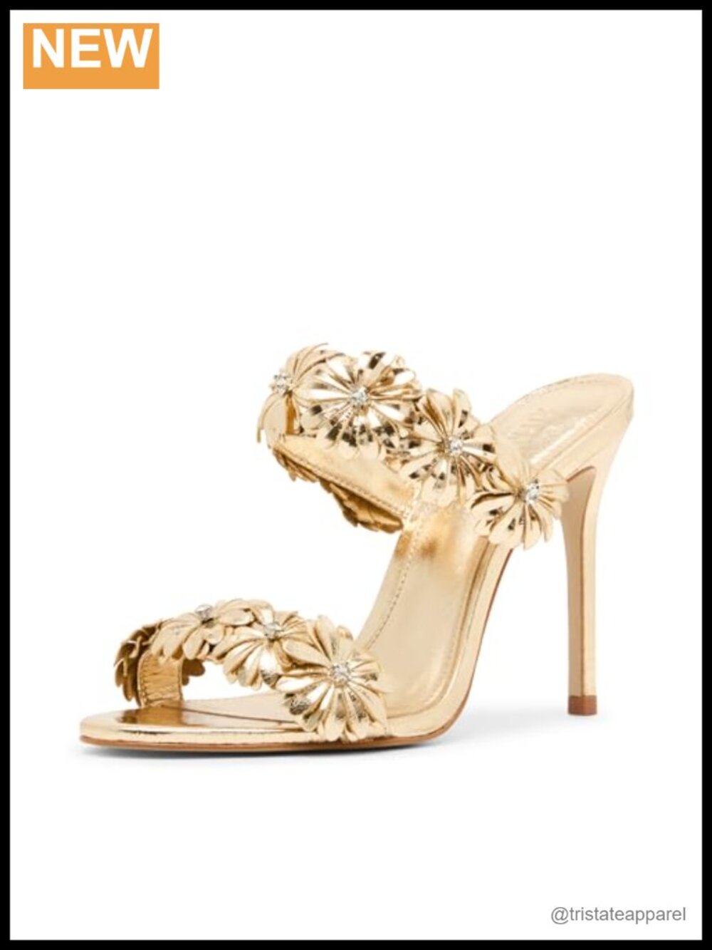 Steve Madden Sunshine Heeled Sandal Leather Stiletto Open Toe Ankle Strap